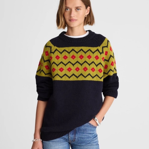 Alexa Chung for Madewell Fair Isle Knit Sweater Small NWT - Picture 3 of 9